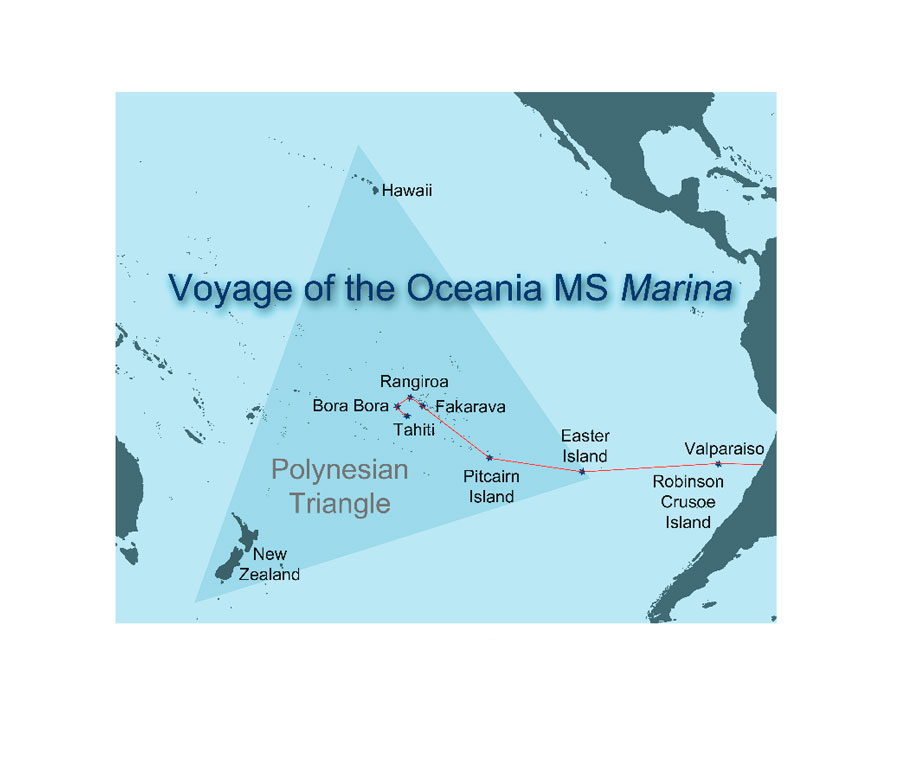 Oceania Marina Cruise Map