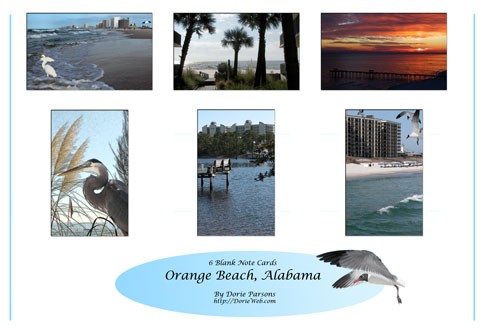 Orange Beach Notecard Set
